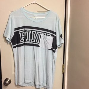 Blue Victoria Secret PINK t-shirt